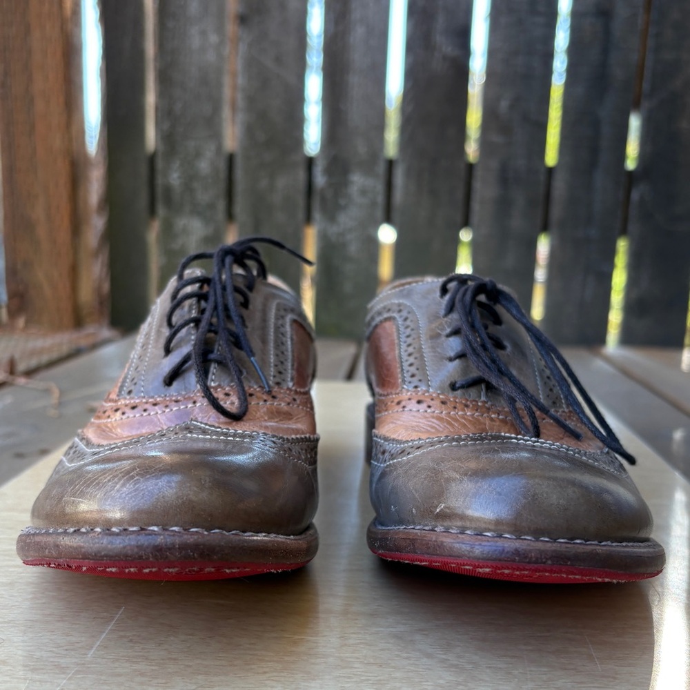 Bed Stu Lita Leather Wingtip Oxford Lace-Up Brogue Detail Shoes In Brown Sz 7 - Picture 6 of 16